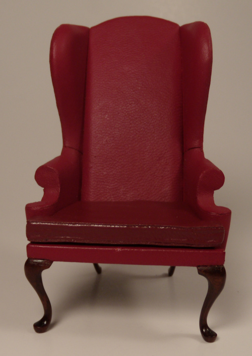 QUEEN ANNE HIGH BACK CHAIR DOLL HOUSE FURNITURE MINIATURES