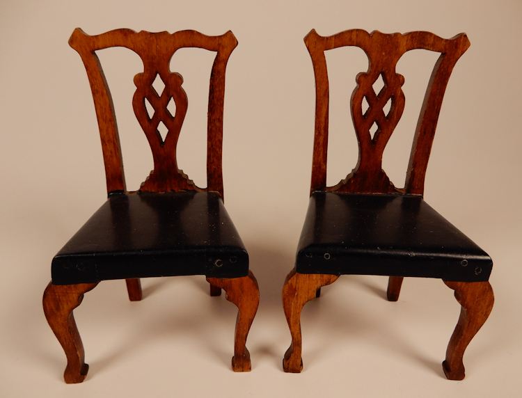 Vintage Dollhouse Pert Pat. Products Inc. Boscawen NH Chair & Table Set